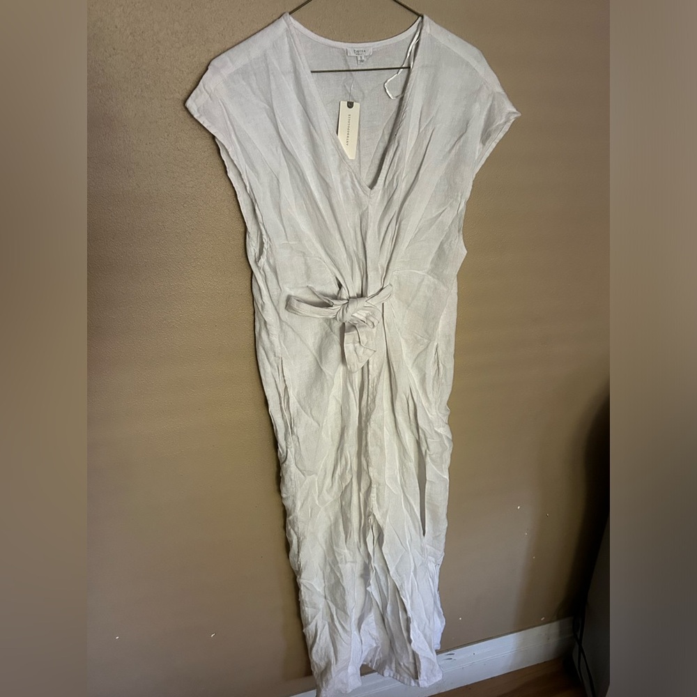 New Linen Tavik4 sleeveless midi dress-sm